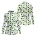 Three Leaf Clover Golf And Beer St Patrick's Day White Golf Shirt, Women's Golf Shirts, Ladies Golf Polos