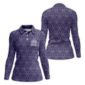 Foolish Mortal Haunted Pattern Golf Polo Shirt, Women's Golf Apparel, Halloween Shirt