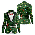 Christmas Tree Needles Green Festive Women Golf Top, Christmas Golf Shirt, Ladies Golf Tops