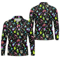 Neon Cocktail Party Pattern Design Hawaiian Golf Shirt, Golf Shirts For Men, Polo Shirts For Men