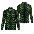 Neon Green Cocktails Three Leaf Clover St Patrick's Day Golf Shirt, Golf Gift For Men, Golf Shirts For Men