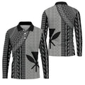 Polynesian Tribal Pattern Vintage Golf Shirt, Hawaiian Golf Shirt, Polo Shirts For Men