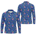 Surfing Alien Space Galaxy Hawaiian Golf Shirt, Hawaiian Golf Shirt, Golf Shirts For Men