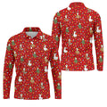 Funny Duck Merry Xmas Red Golf Shirts, Gifts For Golf Lovers, Polo Shirts For Men, Golfing Apparel