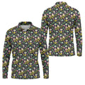Trombones Floral Tropical Vibe Golf Tops For Men, Polo Shirts For Men, Golf Shirts For Men