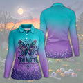 You Matter Suicide Prevention Awareness Butterfly Women’s Golf Polo, Suicide Golf Shirts