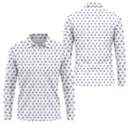 Blue And Pink Naughty Stick People White Golf Shirt, Polo Shirts For Men, Golf Gift For Men