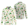 St Patrick's Day Beer Golden Horseshoes Shamrock Golf Shirt, Polo Shirts For Men, Golf Shirts For Men
