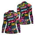 Back To The 80s Vintage Hawaiian Golf Shirt, Women's Golf Tops, Ladies Golf Shirts