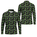 Three Leaf Clover Golf And Beer St Patrick's Day Black Golf Shirt, Fun Golf Shirts For Men, Polo Shirts For Men