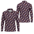 Cute Ghost Butt Halloween Pattern Golf Polo Shirt, Mens Golf Polo, Printed Golf Shirts