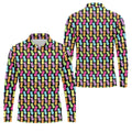 Colorful Easter Peeps Black Golf Shirt, Golf Shirts For Men, Cute Golf Outfit, Polo Shirts For Men