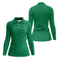 Vitamin G Shamrock Pattern Golf And Beer Green Golf Shirt, St Patrick's Day Golf Shirt, Women's Golf Shirts