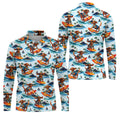 Funny Dachshund Surfing Beach Hawaiian Golf Shirt, Summer Vibe Golf Shirts For Men