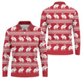 Reindeer Humping Seamless Pattern Golf Shirt, Christmas Golf Shirt, Golf Shirts For Men, Golf Gift For Men