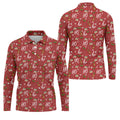 Funny Ho Ho Ho Naughty Tits Christmas Golf Shirt, Men's Funny Golf Shirts, Christmas Golf Gift