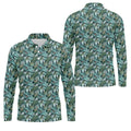 Dinosaur Head Tropical Vibe Golf Tops For Men, Polo Shirts For Men, Golf Shirts For Men