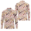Funny Penis Doodle Pattern Golf Polo Shirt, Men's Golf Apparel, Novelty Golf Shirts For Men