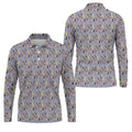 Dancing Figures Moon And Stars Pattern Polo Shirt, Mens Golf Shirts, Golf Apparel For Men