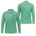 Turf Dad Lawn Mower Logo Cross Pattern Father's Day Golf Shirt, Dad Golf Shirt, Golf Gift For Dad