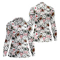 Playing Cards Poker Pattern Hawaiian Golf Shirt, Golf Polo For Women, Women’s Golf Apparel