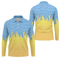 Ice Cream Pattern Hawaiian Golf Shirt, Summer Vibe Men's Golf Shirt, Polo Shirts For Men