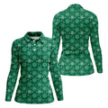 Dirty Funny Adult Humor Snowflakes Green Golf Shirt, Fun Women's Golf Shirts, Christmas Golf Shirt, Ladies Golf Shirts