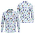 Autism Awareness Colors Puzzles Butterfly Floral Golf Shirt, Golf Tops For Men, Golf Shirts For Men