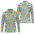 Men's Santa Duck Pool Float Hawaiian Golf Shirt, Christmas Golf Shirt, Golf Apparel For Men