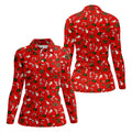 Funny Christmas Women's Golf Tops, Funny Dirty Red Golf Shirt, Christmas Golf Shirt, Golfing Apparel
