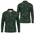 Dinosaurs In The Forest Deep Forest Green Hawaiian Golf Shirt, Polo Shirts For Men