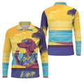 Funny Dachshund Beach Men's Polo Shirt, Hawaiian Golf Polo, Cool Golf Gifts, Unique Gift For Golfer