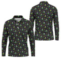 Funny Crocodile Mardi Gras Golf Shirts, Black Golf Shirt, Golf Gift For Men, Golf Shirts For Men
