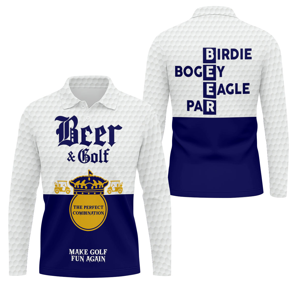 Beer And Golf The Perfect Combination Golf Tops For Men, Golf Shirts For Men, Polo Shirts For Men