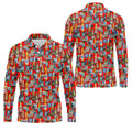 Beer Bottle Labels Red Golf Shirt, Men's Funny Golf Shirts, Golf Tops For Men, Golf Shirts For Men