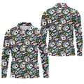 Poker Blackjack Hawaiian Golf Shirt, Playing Card Pattern Men's Golf Shirt, Polo Shirts For Men