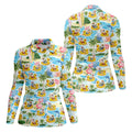 Funny Santa Duck Float Tropical Christmas Polo Shirt, Womens Golf Polo, Hawaiian Golf Shirt