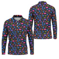 Neon Desert Cactus Buffalo Hawaiian Golf Shirt, Mens Golf Polo, Printed Golf Shirts