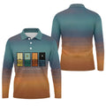 One Day At A Time Mental Health Suicide Prevention Abstract Mens Golf Polo, Golf Polo Shirts For Men