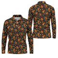 Autumn Bigfoot Forest Pattern Polo Shirt, Mens Golf Apparel, Hawaiian Golf Shirt, Printed Golf Shirts