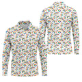 Autism Awareness Rainbow Pattern Colorful Handprints White Golf Shirt, Polo Shirts For Men