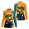 Funny Crocodile Tropical Theme Hawaiian Golf Shirt, Golf Shirt For Women, Golfing Apparel