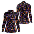 Funny Dirty Black And Purple Halloween Golf Shirt, Funny Golf Shirts Women, Ladies Golf Shirts