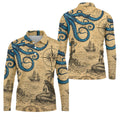 Mermaid Princess Vintage Nautical Hawaiian Golf Shirt, Men's Golf Shirt, Polo Shirts For Men