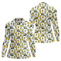 Funny Duck And Golf Cart Pattern Polo Shirt, Womens Golf Polo, Golf Apparel For Women