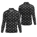 Dirty Funny Adult Humor Snowflakes Black Golf Shirt, Fun Men's Golf Polos, Christmas Golf Shirt, Polo Shirts For Men
