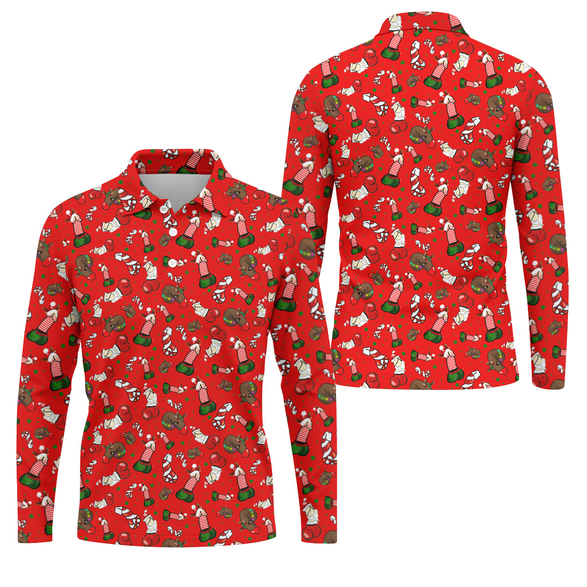 Funny Christmas Golf Tops For Men, Funny Dirty Red Golf Shirt, Christmas Golf Shirt, Golfing Apparel
