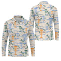 Beach Disc Golf Basket Pattern Polo Shirt, Hawaiian Golf Shirt, Golf Polo Shirts For Men