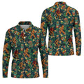 Bigfoot Tropical Tiki Resort Pattern Design Hawaiian Golf Polo, Golf Tops For Men, Golfing Apparel