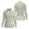 Autism Awareness Ribbon Women's Golf Tops, Autism Ribbon Ladies Golf Shirts, Ladies Golf Polos
